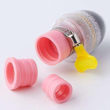 Carbon Activated Water Faucet 6 Layer Purifier Filtration Mini Water Filter Faucet Tap Faucet Nozzle Water Filter Splash-Proof Clean Filter Cartridge For Home & Kitchen,Bathroom(Pack Of 02)