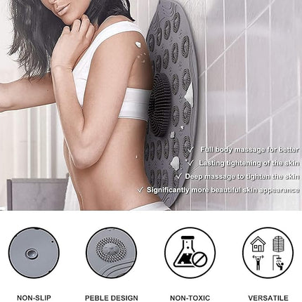 Shower Bath Mat Round Bathroom Floor Mats Anti Slip Mat For Silicone Mat Bathroom Shower Foot Massager Silicone Bathroom Mat (Multicolor)