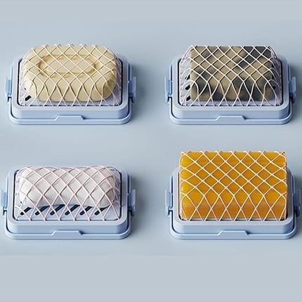 Elastic Mesh Soap Bubble Box, Multifunctional Laundry Soap Saver, Hands-Free Foam Soap Dispenser, Portable