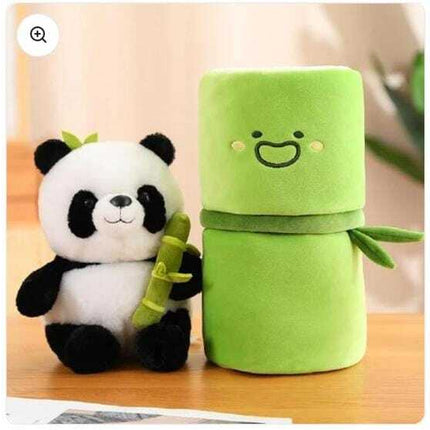 Panda Plush with Bamboo Soft Toy