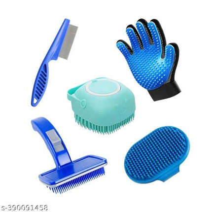 Pet Grooming Set (Multicolor, Set of 5)